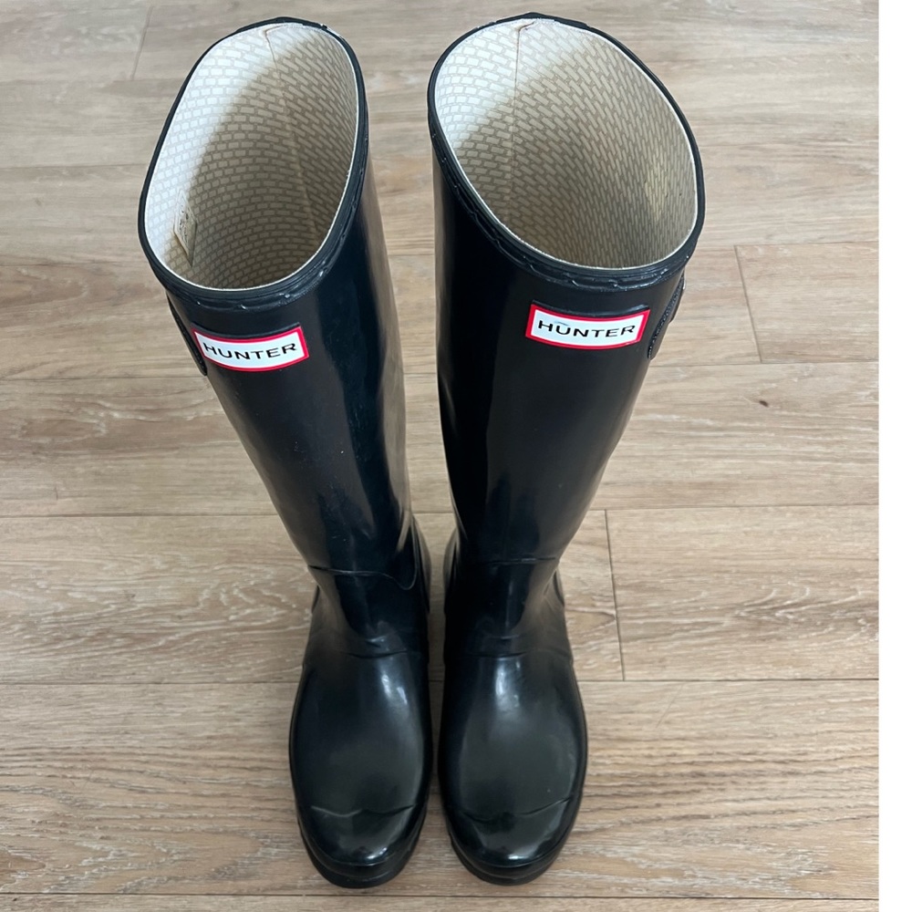 Black Classic Hunter Rainboots with Insert